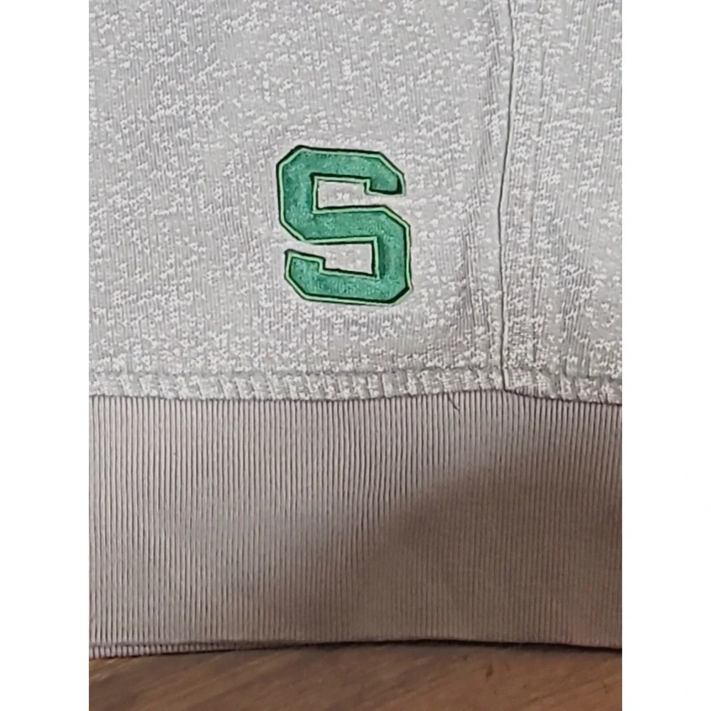 Vtg Nike Center Swoosh Michigan State‎ Spartans Hoodie Embroidered Gray XL B28